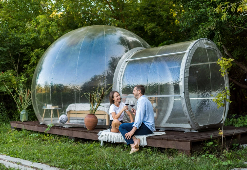 luxurious outdoor single tunnel inflatable bubble tent